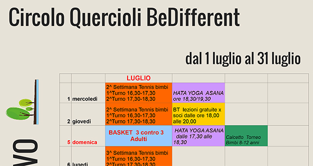 calendario luglio